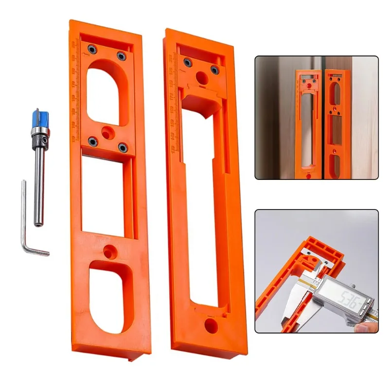 

Carpenter Slotting Template for Installing Concealed 3D Hinge on Wooden Doors Frame or Leaves Convenient Slotting Template Tool