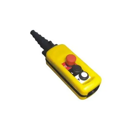 2 Speed Control Hoist Crane 2 Pushbuttons Pendant Control Station With Emergency Stop