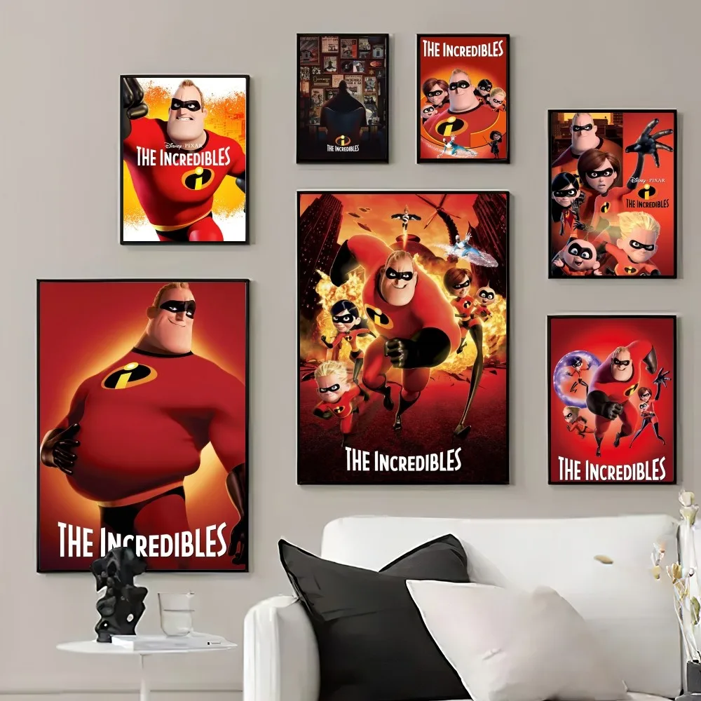 MINISO Disney The Incredibles Poster Prints Wall Pictures Living Room Home Decoration