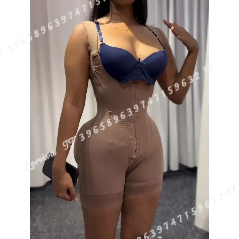 Open Chest Open Crotch Colombian Fajas Moldeadoras Stage 2 3 Post Surgery Compression Garment Full Body Shaper with Steel