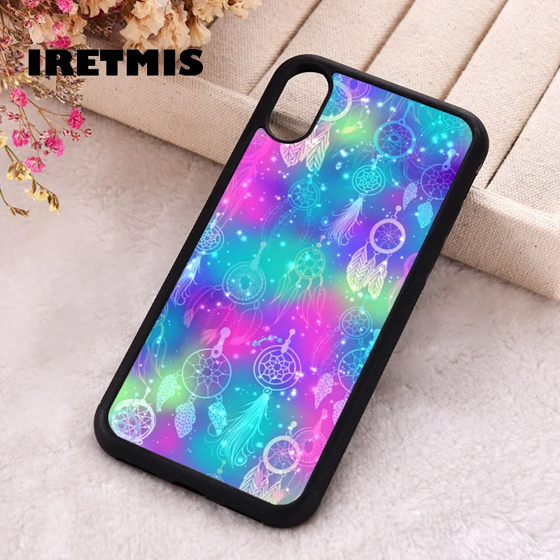 Iretmis 5 5S SE 2020 Phone Cover Case for iPhone 6 6S 7 8 Plus X Xs XR 11 12 13 MINI 14 Pro Max Silicone Dreamcatcher Pattern