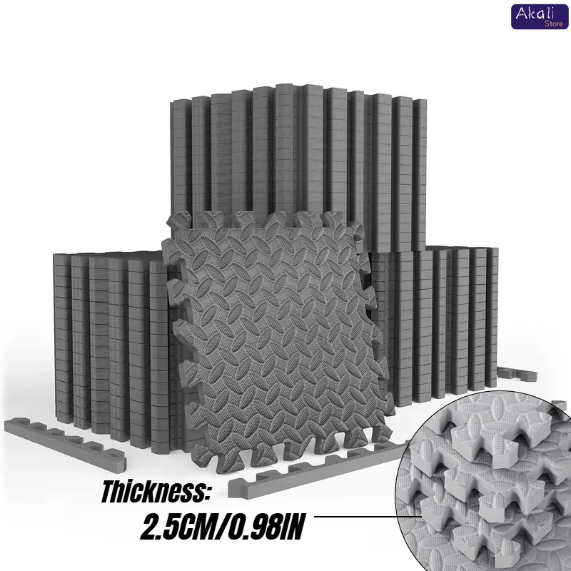 

Напольные коврики из пены ЭВА толщиной 2,5 см, соединяющиеся между собой, для спортзала, с амортизацией, для йоги и фитнеса, нескользящие, для домашнего использования, 30x30 см