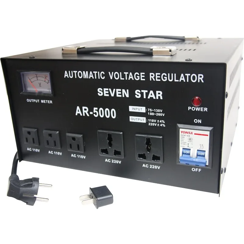 

SEVENSTAR AR 5000W Heavy Duty Voltage Reglator/Stabilizer with Built-in Step Up/Down Voltage Transformer