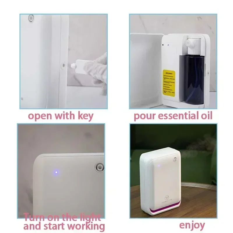 Diffuseur d'arômes STE pour la maison, désodorisant de parfum d'ambiance, distributeur d'odeurs, Bluetooth, WiFi, décor, 260ml, 500 m3