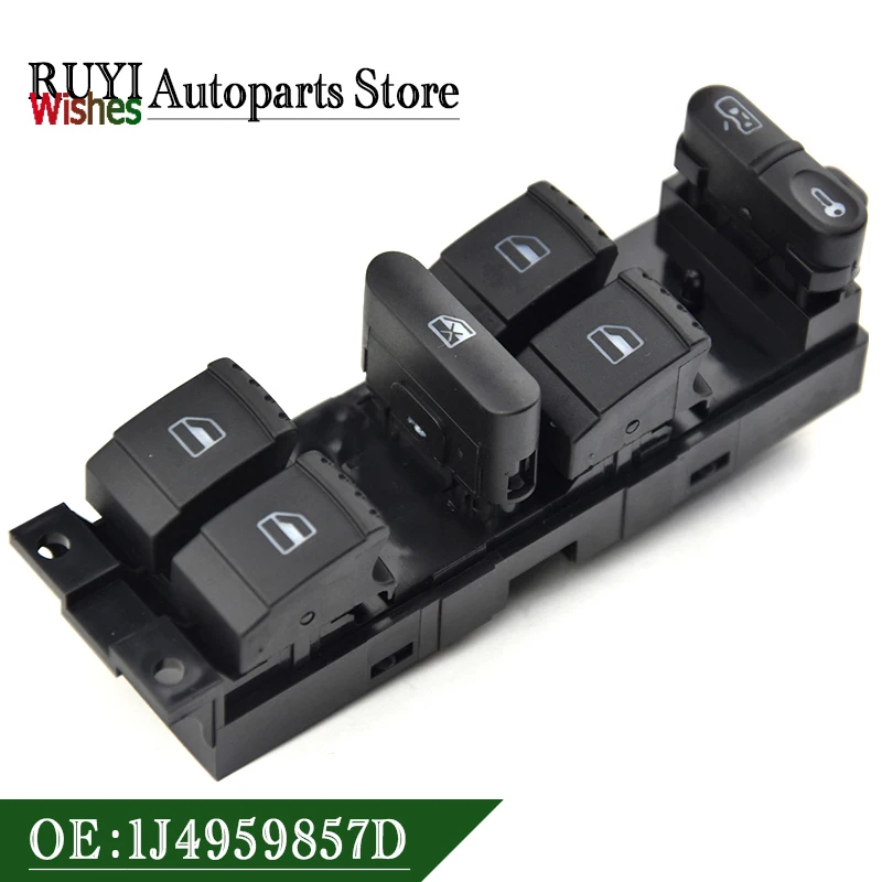 New Window Control Switch 1J4959857 1J4959857D For Volkswagen VW MK4 Bora Seat Skoda Octavia MK1 Fabia Toledo Superb