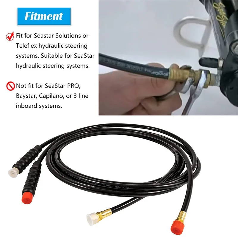 YMT HO5116 Hose Kit 16FT Compatible with Seastar Steering Systems Fit for Teleflex Hydraulic Outboard Steering Boat Accessories