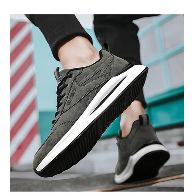 

Men's Sneakers Spring Autumn New Waterproof Non Slip Wear-resistant Work Shoes Outdoor Fashion Lace Up Vintage Casual Shoes