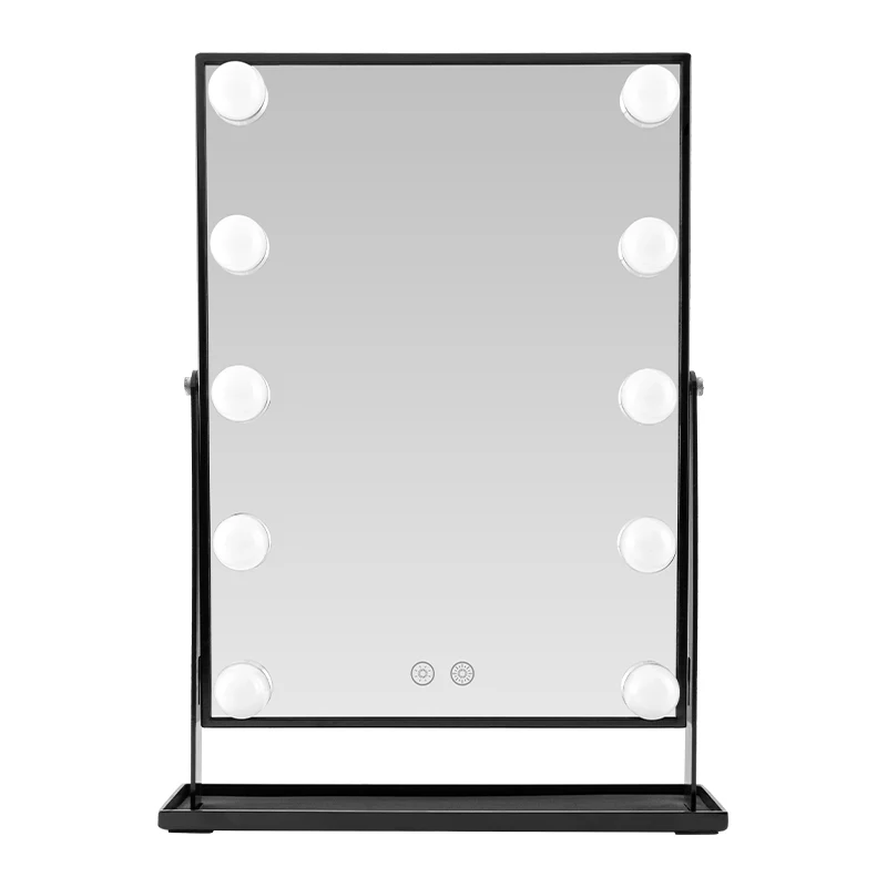 

Hollywood Vanity Makeup Mirror, LED Makeup Mirror With Bulb Mirror Girl Dormitory Desktop Smart Fill Light Mirror