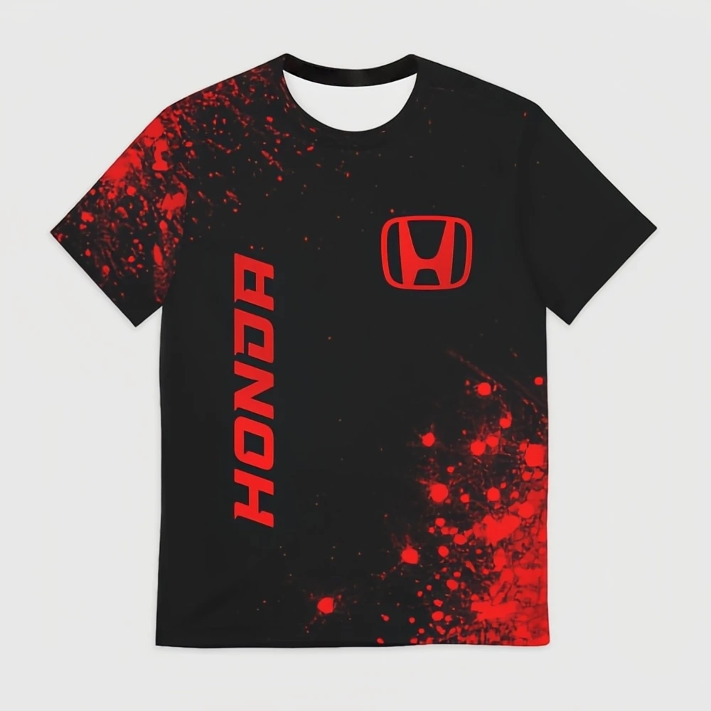 

Летняя модная мотоциклетная футболка с коротким рукавом Honda для дома/на открытом воздухе, спортивный топ для отдыха, дышащая скоростная сушка, велосипедная футболка