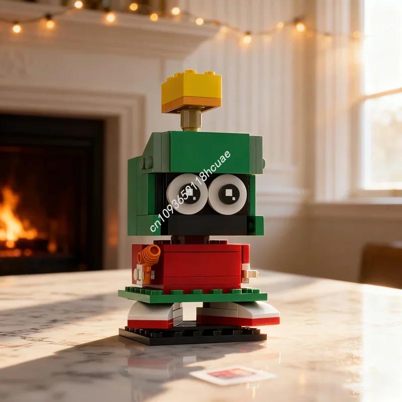 

99pcs MOC Marvin The Martian Brickheadz Model Building Blocks Construction Creative Toy Brick Kids Christmas Gifts Birthday