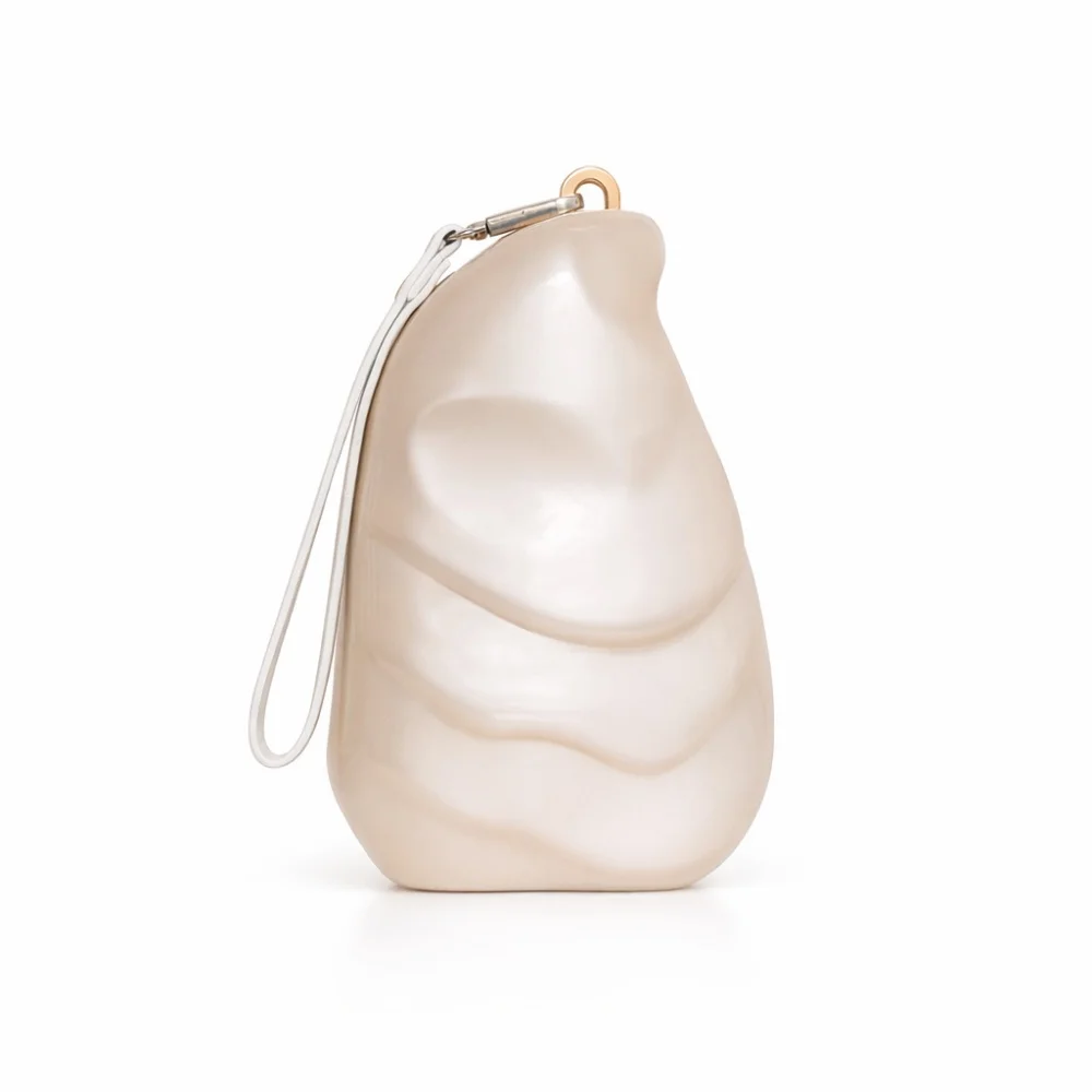 

Acrylic Wave Pattern Women's Handbag Fashionable Design Shell Shaped Box Bag Casual Versatile Purse Banquet Bag