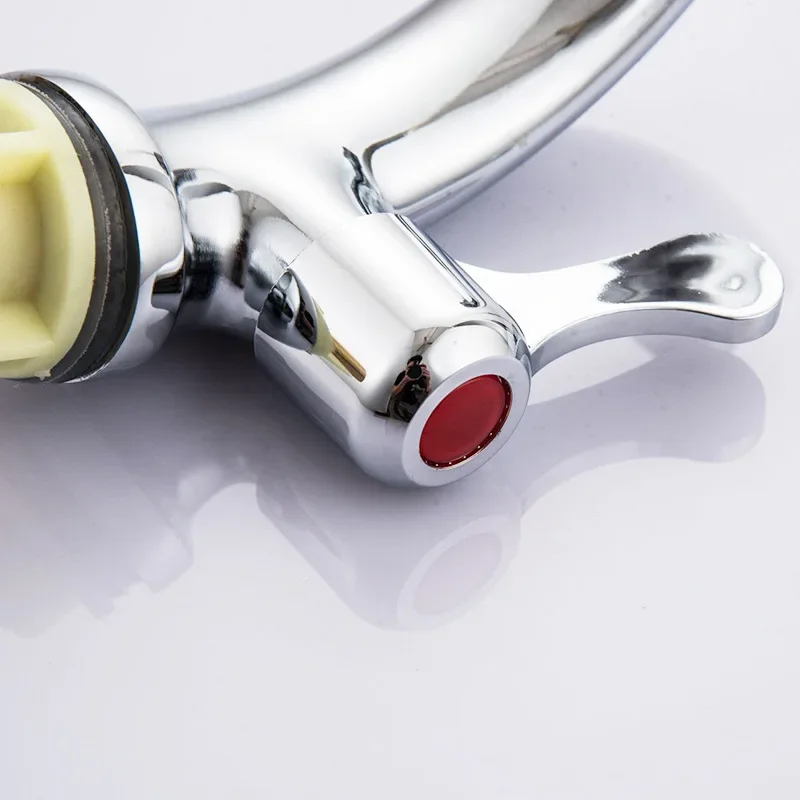 Zinc alloy side-opening single-cooling washbasin faucet, single-cooling washbasin faucet, household, 4 points