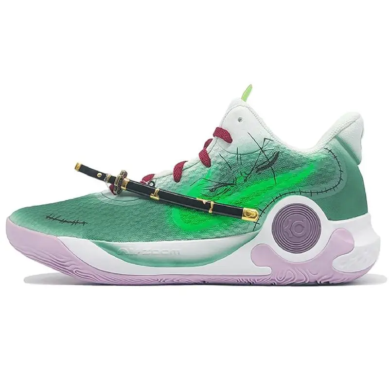 

[Custom Swordsman Suo Da]Nike KD Trey 5 IX Vintage Basketball Shoes Unisex Mid-Top Green/White