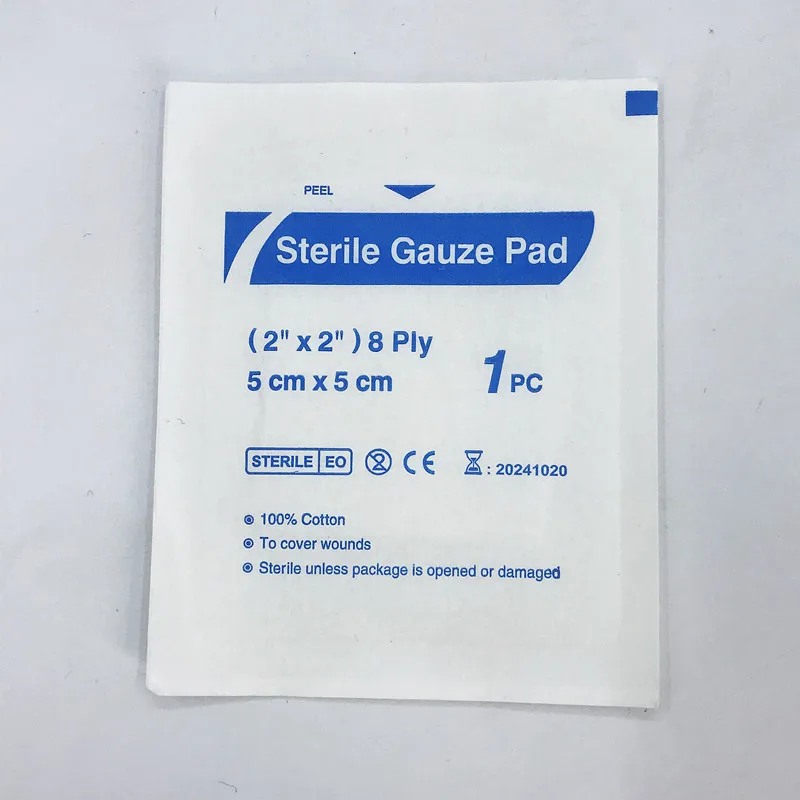 10 pack Disposable Medical Absorbent Gauze Pads, Wound Dressing Patches, First Aid Kit Accessories