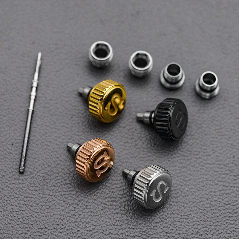 ساعة التاج المسمار في مع "S" شعار صالح NH35 NH36 حركة الحال بالنسبة SKX007 SKX009 SRPD استبدال الملحقات ساعة إصلاح