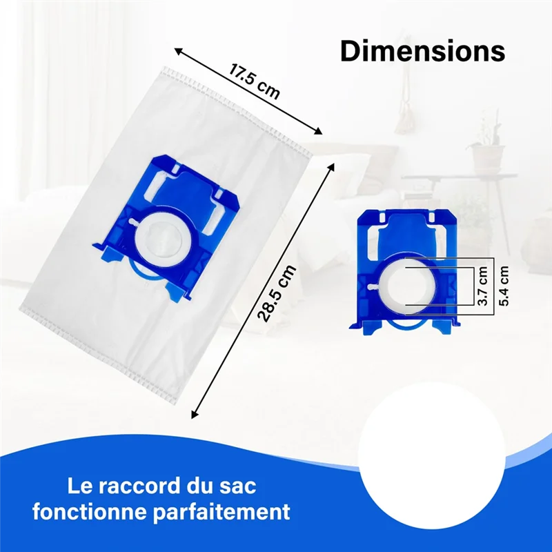 ABZA-Replacement S-BAG Vacuum Cleaner Bags(10 Pcs) For AEG, Electrolux-Footnote-For FC8021, GR201S-Models