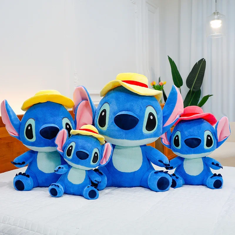 40-70cm Disney Hat Lilo & Stitch Stuffed Plush Cartoon Stuffed Plush Dolls Anime Plushie Toys Kawaii  Kids Xmas Birthday Gift