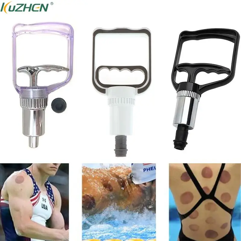 Pistola de aire de ventosas médicas chinas, bomba de succión, tazas de terapia corporal, ayudas para masaje de brazo trasero, accesorios de extracción de aire