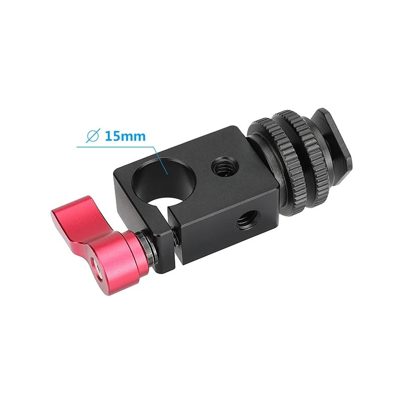 Morsetto a stelo singolo Standard 15mm CAMVATE con attacco per slitta freddo/caldo per Monitor/braccio magico/microfono/luce Flash/supporto LCD