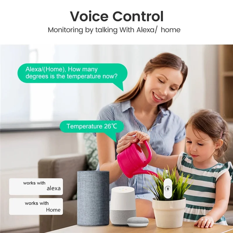 BNVN-Zigbee مستشعر رطوبة التربة الذكي 2 في 1 مقياس رطوبة بلوتوث ومتتبع درجة الحرارة لبستنة النباتات الداخلية