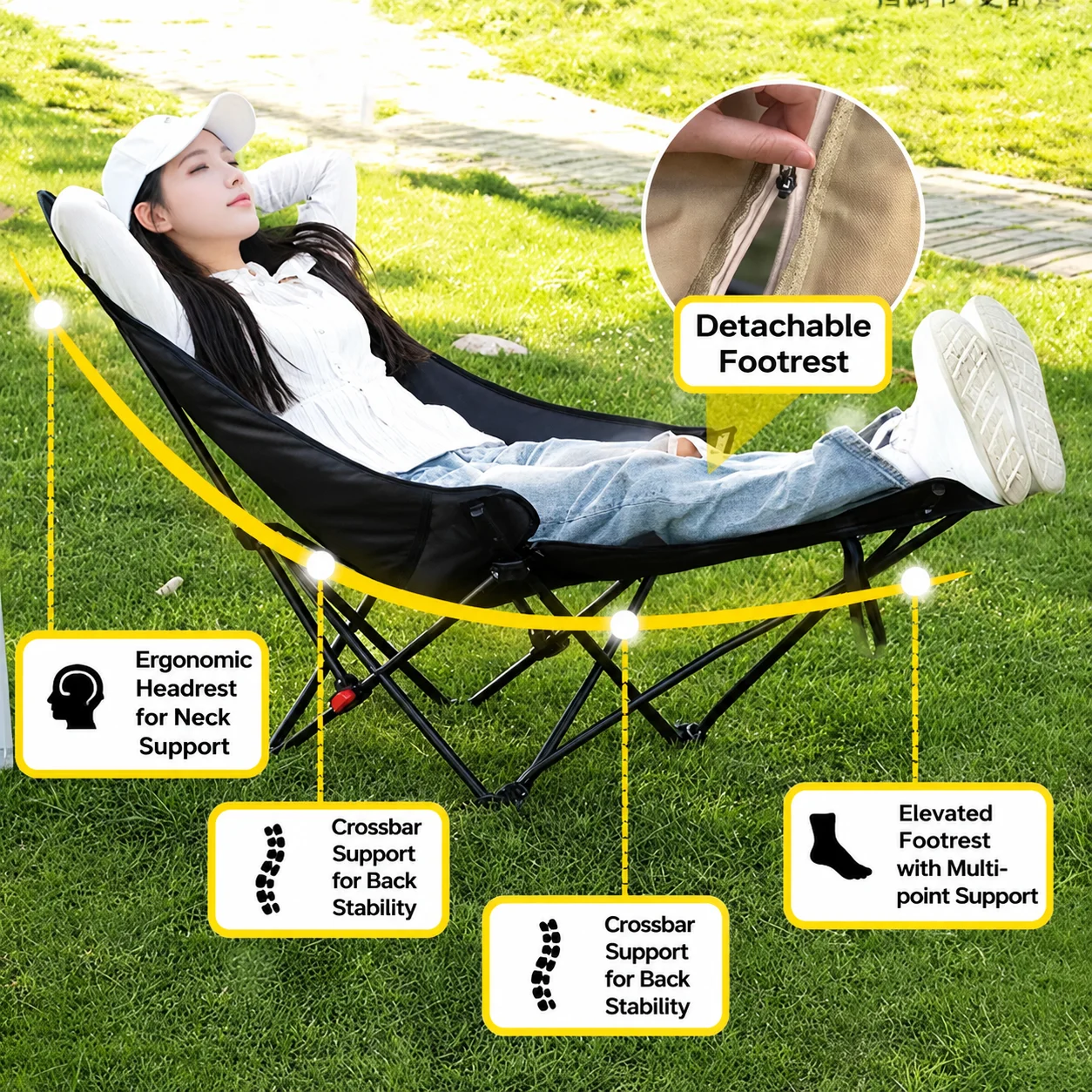 Padded Folding Moon Chair 4-Po - Visitor Chair Padded recension och pris