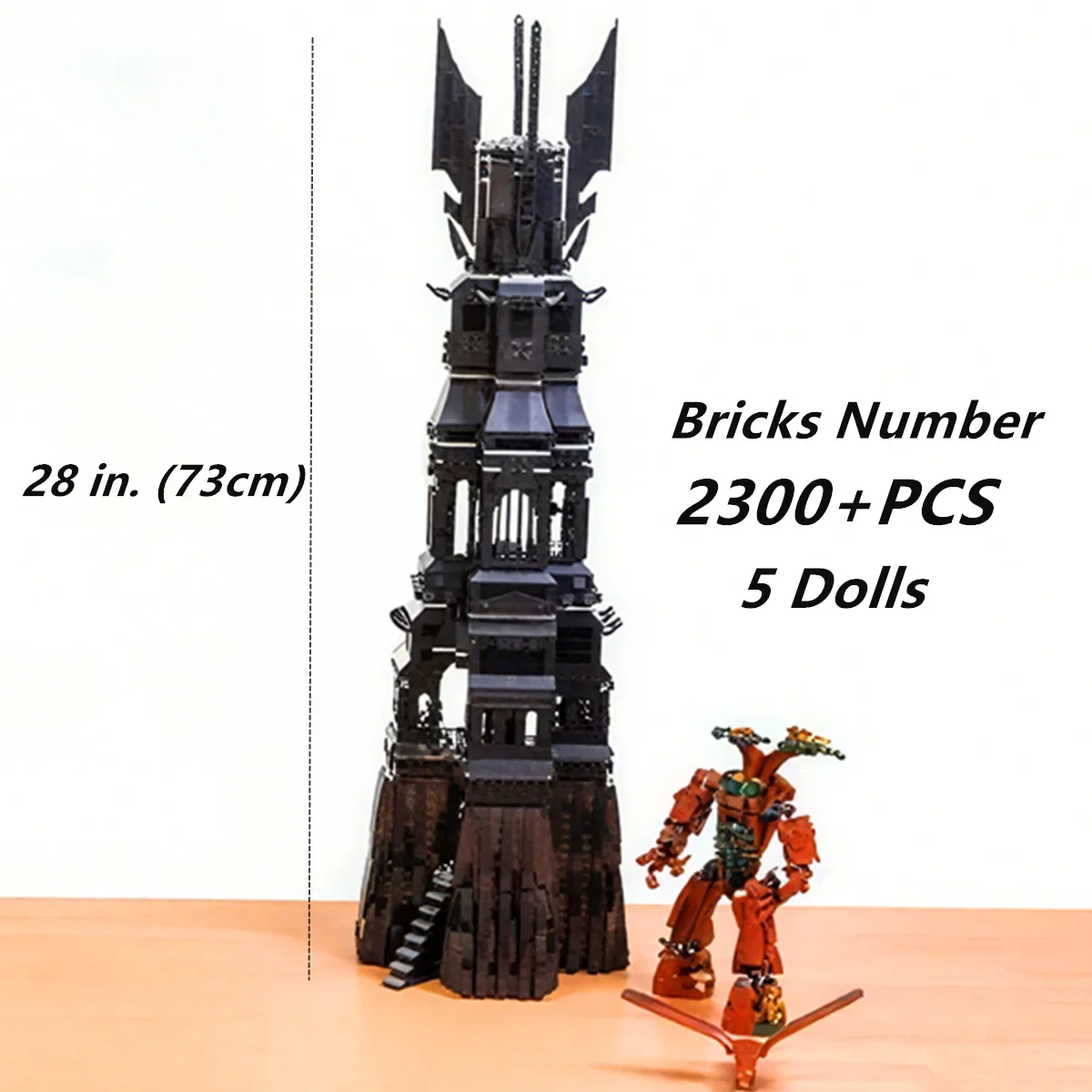 

Конструктор MOC 2359 деталей: Средневековая Черная Башня, Ретро-архитектурная модель, подарки для мальчиков и детей на День рождения и праздники
