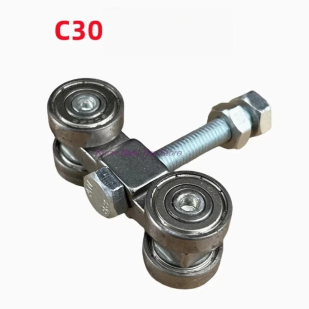 1pc C30 Track Steel Sliding Rail Sliding Door Hanging Wheel Door Curtain Pulley Cable Pulley Bearing Capacity 100KG