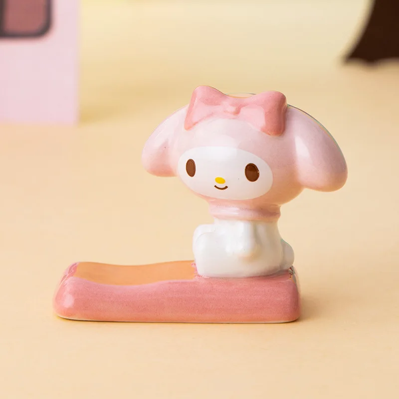 Kawaii Sanrio Eetstokjes Staan Hello Kitty Mijn Melodie Cartoon Keramische Eettafel Huishoudelijke Eetstokje Kussenopstelling Geschenken