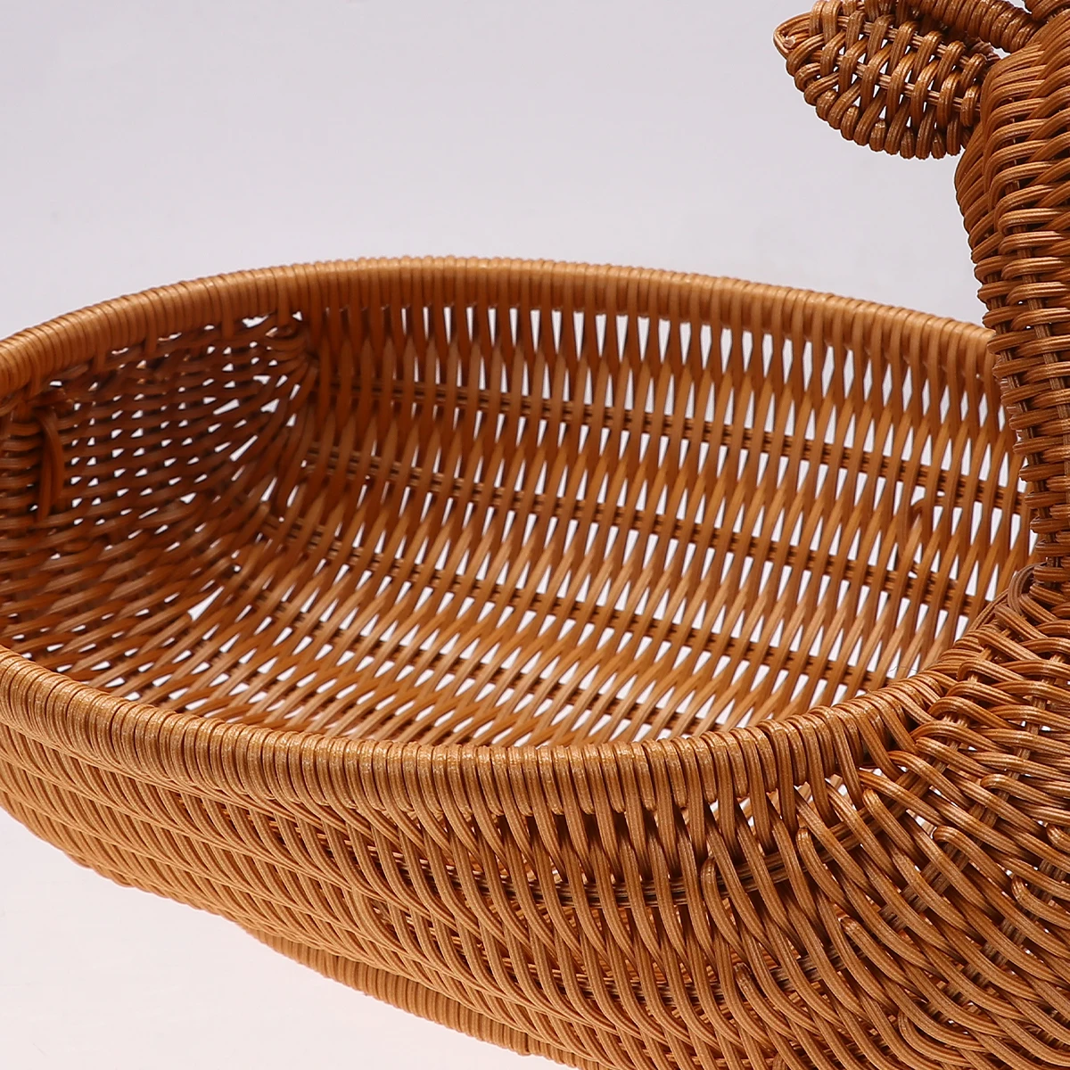 

Desktop Storage Basket Woven Baskets Lid Seaweed Wicker Brown Hamper Bread Fermentation Proofing Baking Tool Accessory Hand Non
