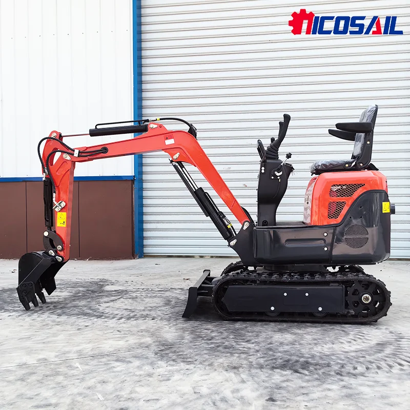 1.0 Ton Mini Excavator New Compact Crawler Digger for Garden Farm Construction Factory Direct Custom Small Excavator