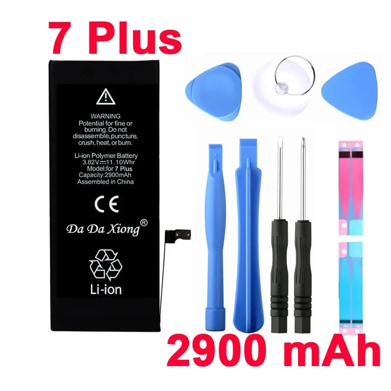 Bateria do telefonu komórkowego DaDaXiong do iPhone'a 7 Plus o rzeczywistej pojemności 2900 mAh z zestawem narzędzi do naprawy i naklejką