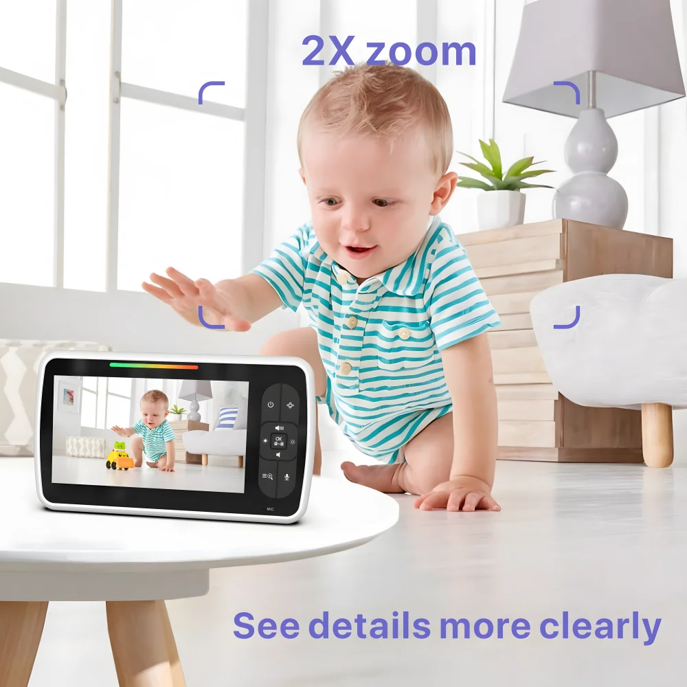 5 Inch Baby Monitor with Camera 360° Pan-Tilt 1000ft Mother Kids Children\'s Came Portable Video Nanny Baby Items Free Shipping