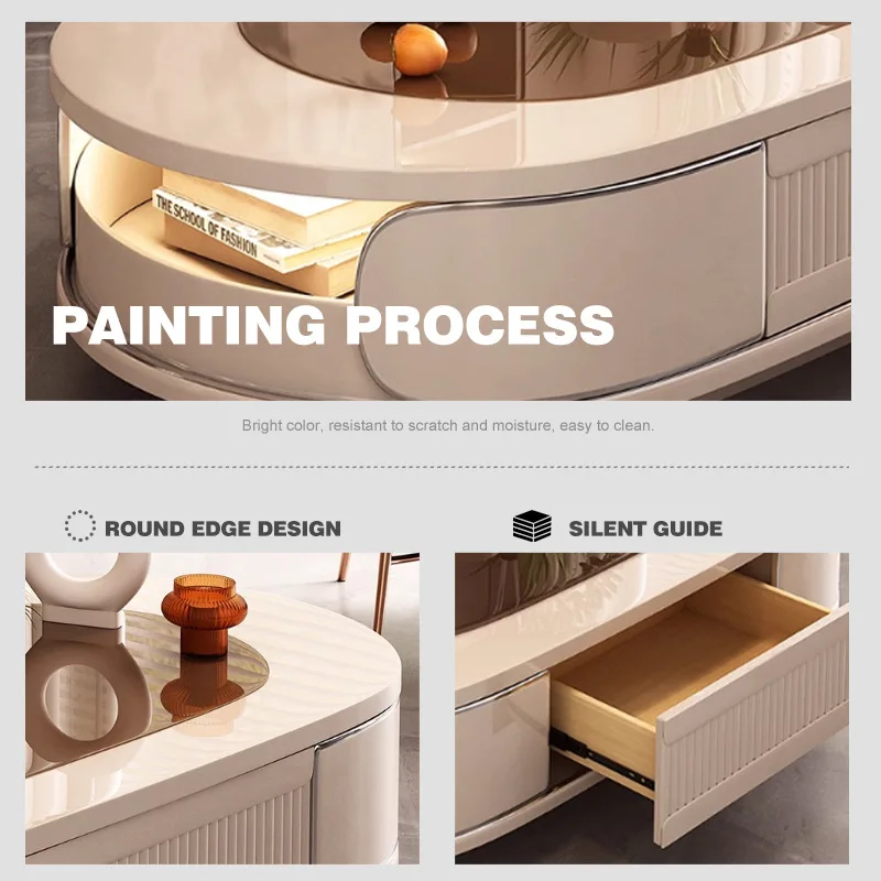 الحد الأدنى الإبداعية طاولة القهوة الشمال الفاخرة غرفة المعيشة مصمم الراقية طاولة شاي تخزين أثاث المنزل Escritorios FYCT #5