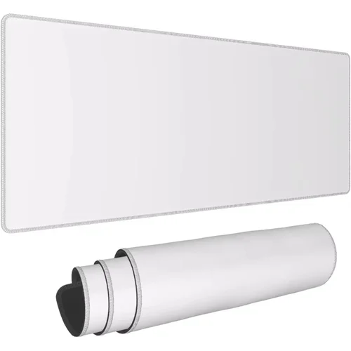 Alfombrilla grande blanca para ratón, alfombra sencilla de 900x400, cojín para juegos de Pc, alfombrilla de escritorio Xxl, accesorios grandes para mesa de ordenador