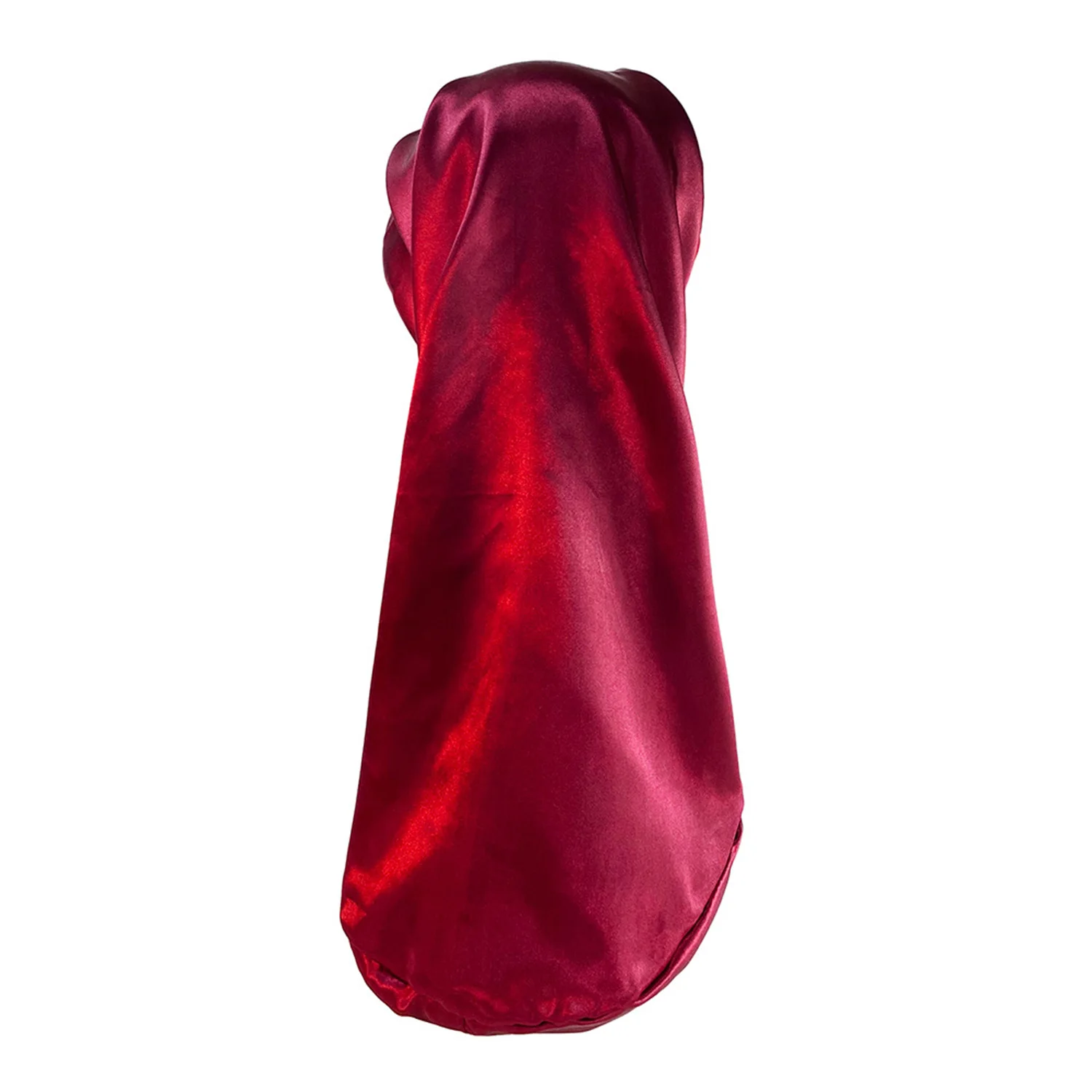 Neue Lange Satin Motorhaube Schlaf Kappe Frauen Seidige Schlaf Kappe Mit Breiten Gummiband Haarpflege Turban Zöpfe Lockiges Haar Natürliche Haar – Detail 5