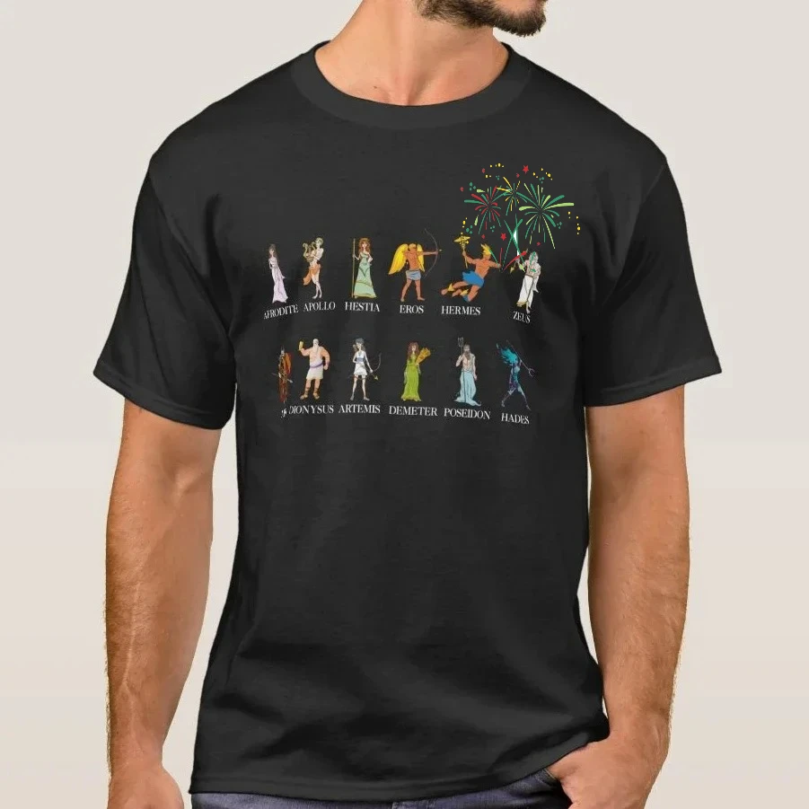 Greek Mythology Infographic Greek Gods T-Shirt. Summer Cotton Short Sleeve O-Neck Mens T Shirt New S-3XL