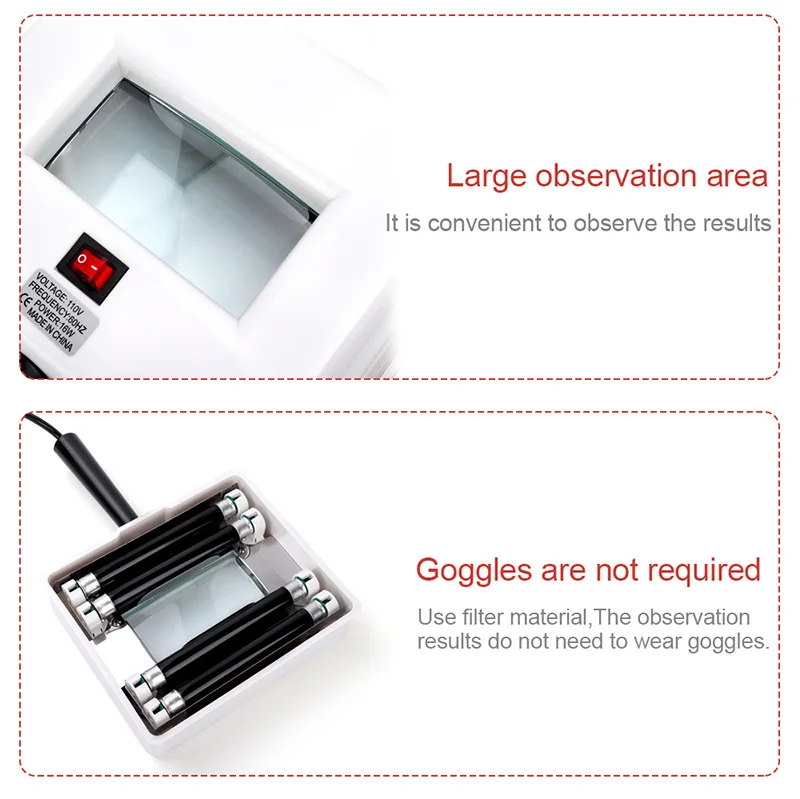 Analyseur UV de peau, lampe en bois, Test du visage, Machine de beauté, examen de Diagnostic de la peau, dispositif grossissant, Scanner de peau, outil d'analyse