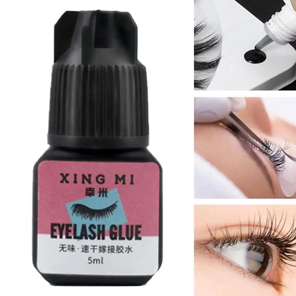 5Ml Wimpers Extensie Lijm Waterdichte Blijvende Enten Gereedschap Lijm Snel Zwart Geen Irriterende Wimpers Make-Up Lijm Droog T8y2