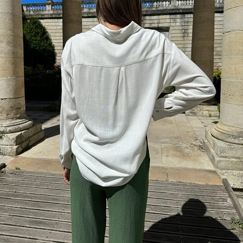 Letni Nowy Damski Strój Dojazdowy Modny Z Nadrukiem Roślin Casualowe Koszule z Długim Rękawem + Spodnie Garnitury Wakacyjne na Plażę Luźne Dwuczęściowe Komplety