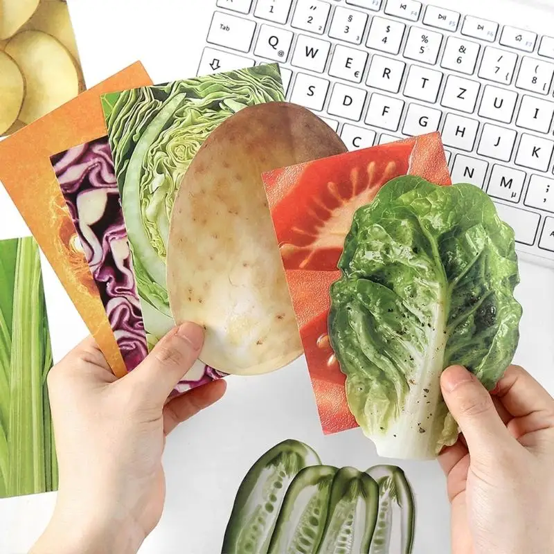 30 Sheets Fruit Veggie Patterned Note Paper For Scrapbooking Journal Card Making N0HC