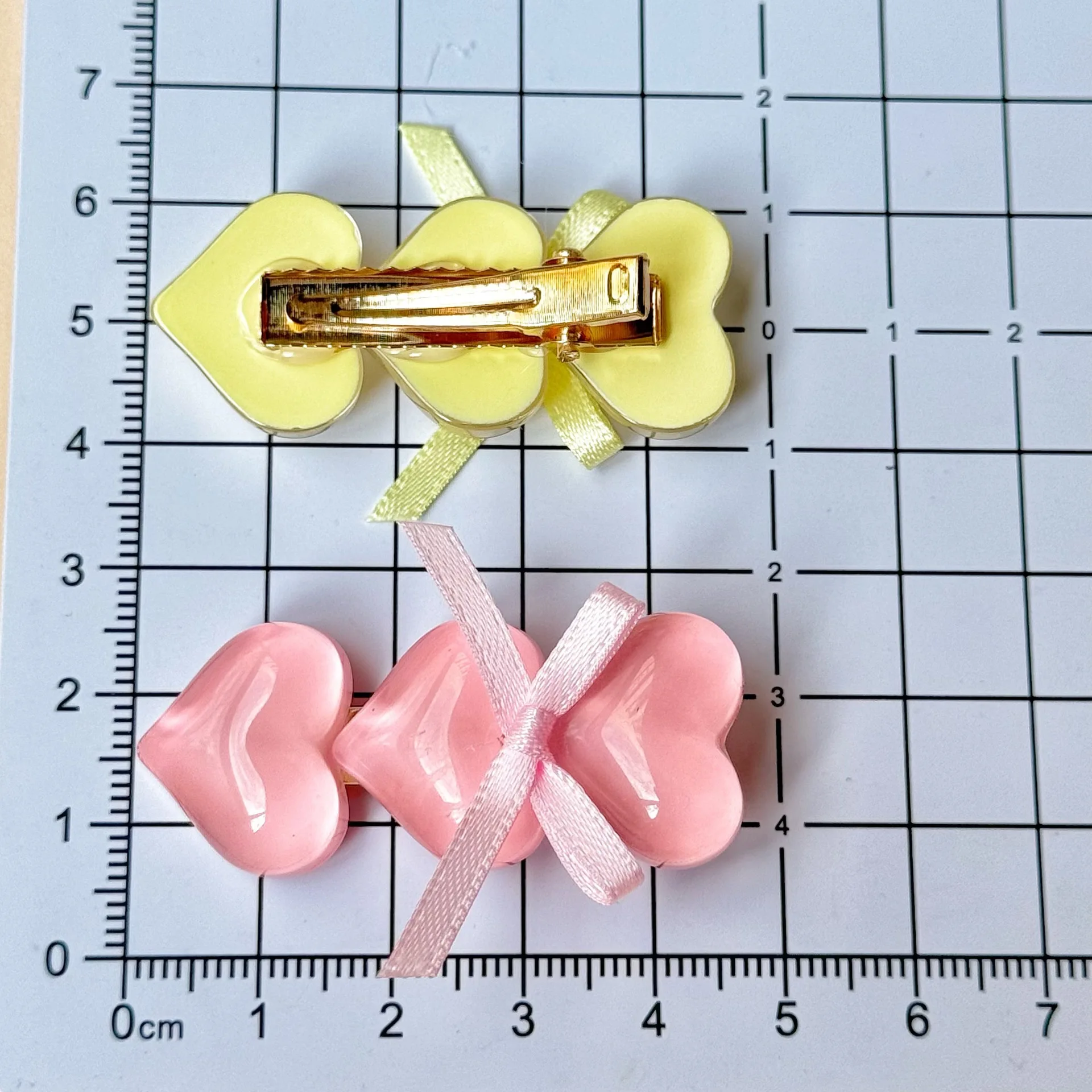 Pinzas para el cabello para mujer, 5 uds., pasadores de corazón transparentes, bonitos pinzas con lazo, pinzas para el cabello delanteras suaves sin daños para cabello fino