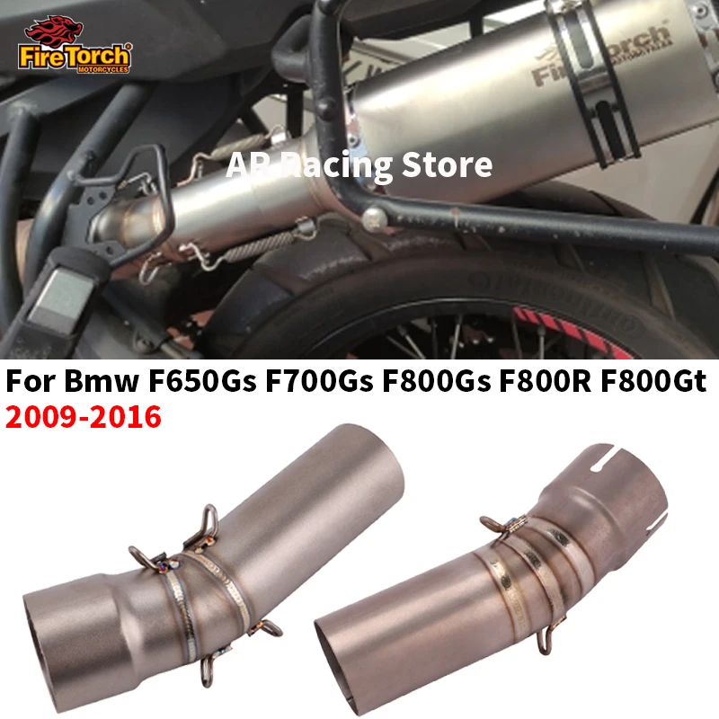 Slip On For BMW F650GS F700GS F800GS F800R F800GT 2009-2016 Exhaust Pipe Motorcycle Titanium Alloy Mid Middle Link Pipe Espace