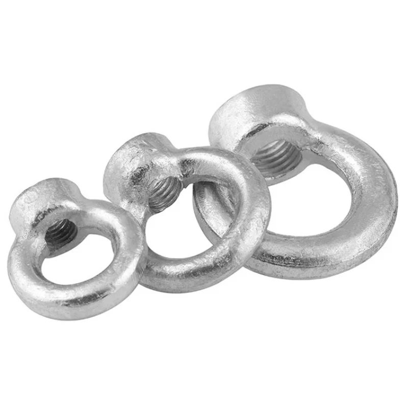 1/2/5pcs Lifting Eye Nuts/screw M6 M8 M10 M12 M14 M16 M18 M20 Carbon Steel Ring Eyebolt Ring Hooking Nut Screws White Zinc