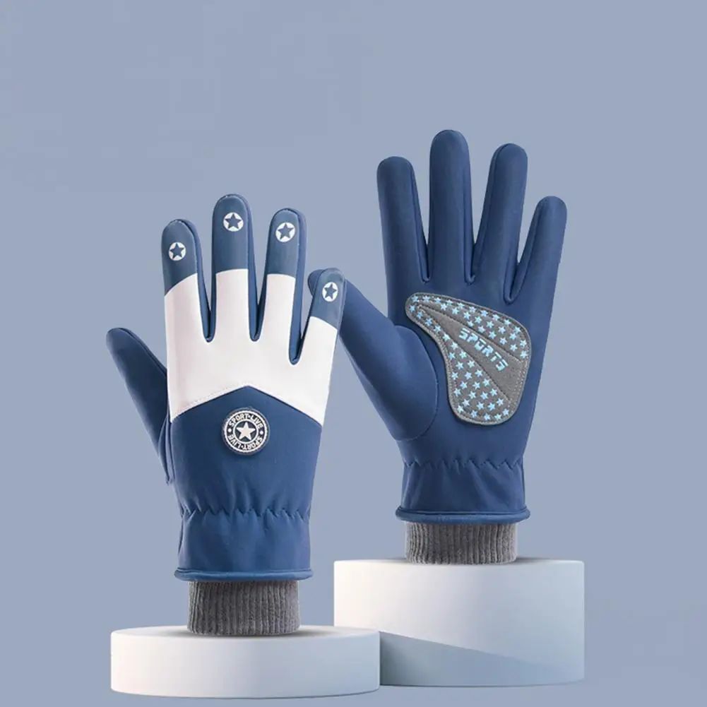 Kids Waterproof Ski Gloves – Fleece Lined Warm Windproof Winter Gloves with Non-Slip Palm for Skiing, Snowboarding & Cycling