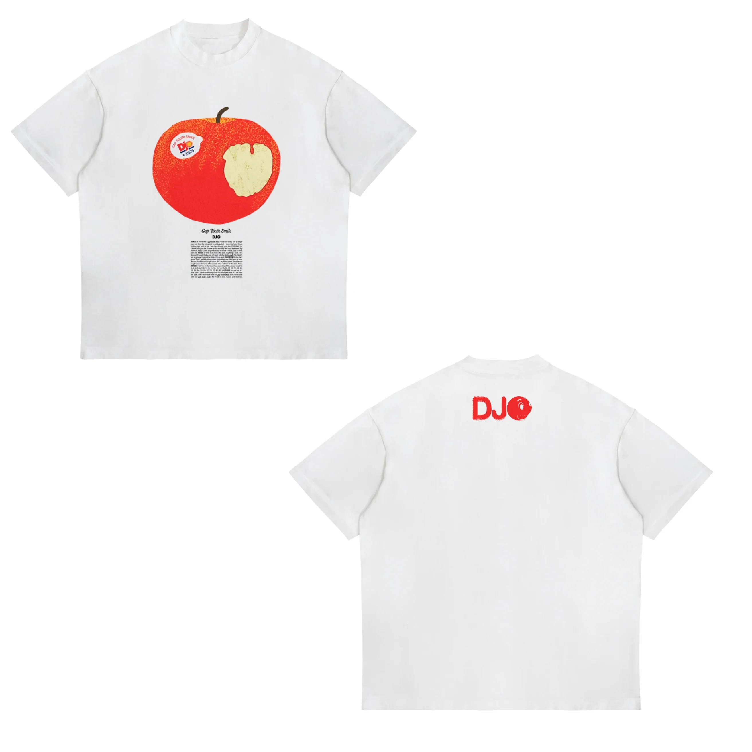 Vintage T Shirt Summer Music Djo Apple Hip Hop T Shirts Men Cotton Tshirt for Adult Y2K Classic Printed Short Sleeve Top Tees