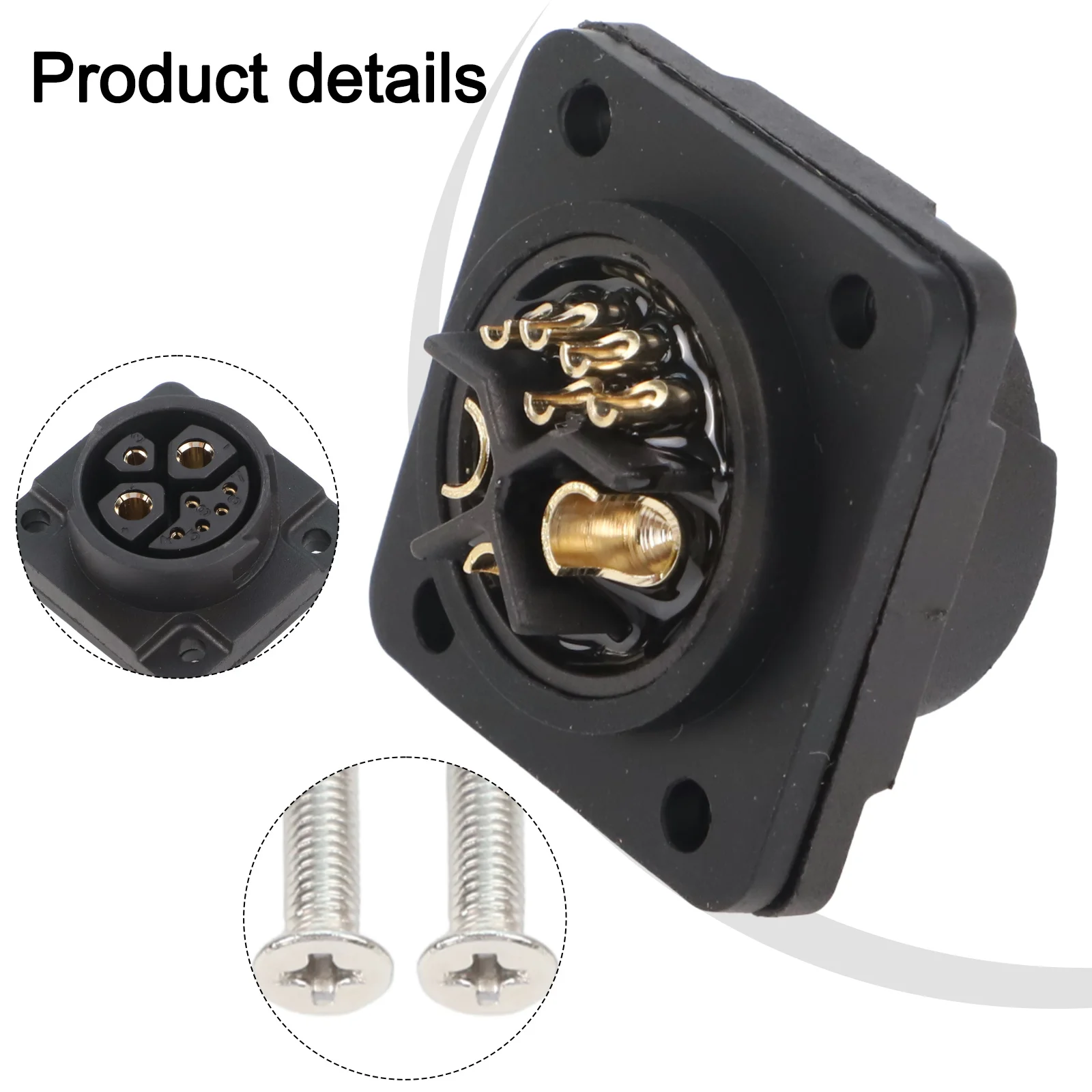 Industrial IP67 8-Pin Battery Connector with 500V Voltage Rating and 50A Current Capacity for Energy Storage Applications