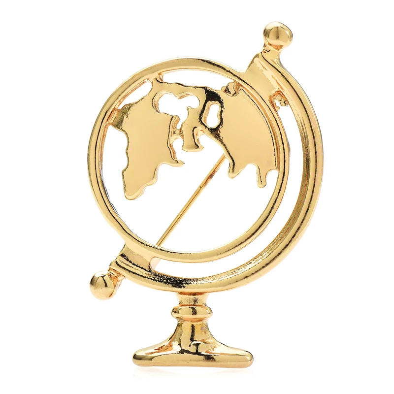 Wuli&baby Metal Global Brooches For Women Unisex Easy-match Earth Party Casual Brooch Pins Gifts