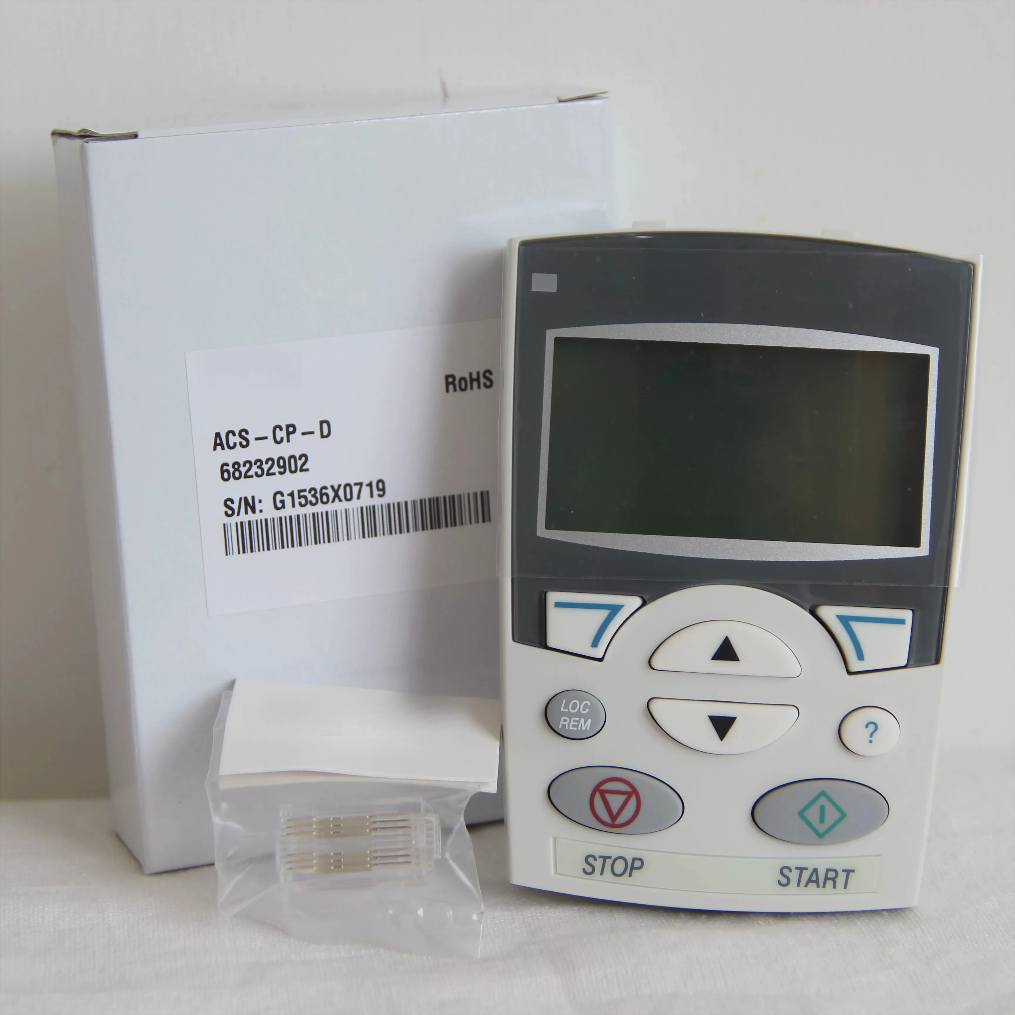 ACS-CP-C Basic Control Panel – Single-Line Numeric Keypad for VFDs, Parameter Setting & Copying, Compact Design
