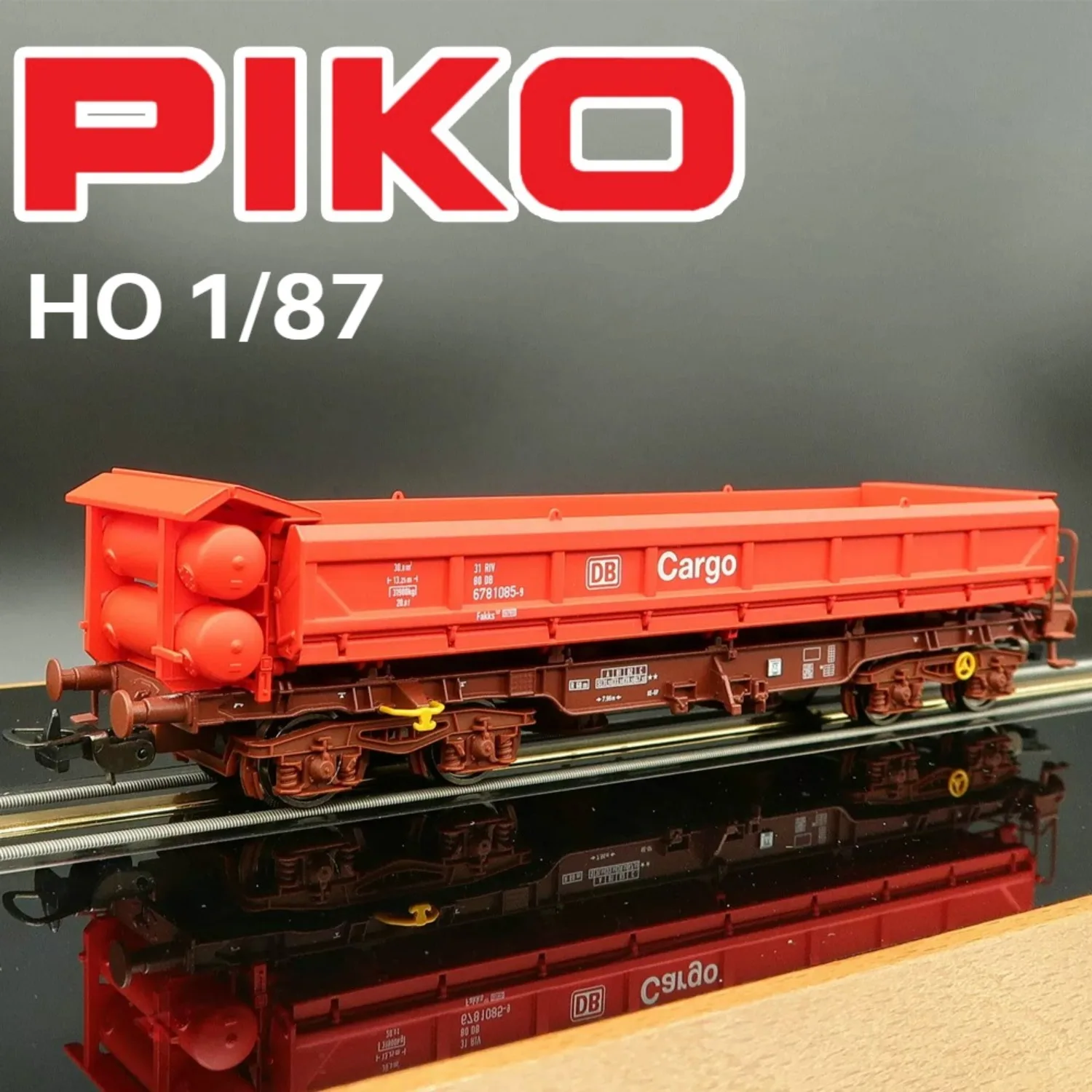 

Модель железнодорожного вагона PIKO HO 1/87: низкопрофильный грузовой вагон с открывающимися боковыми панелями для самосвального состава, модель 54604, игрушка-подарок для взрослых
