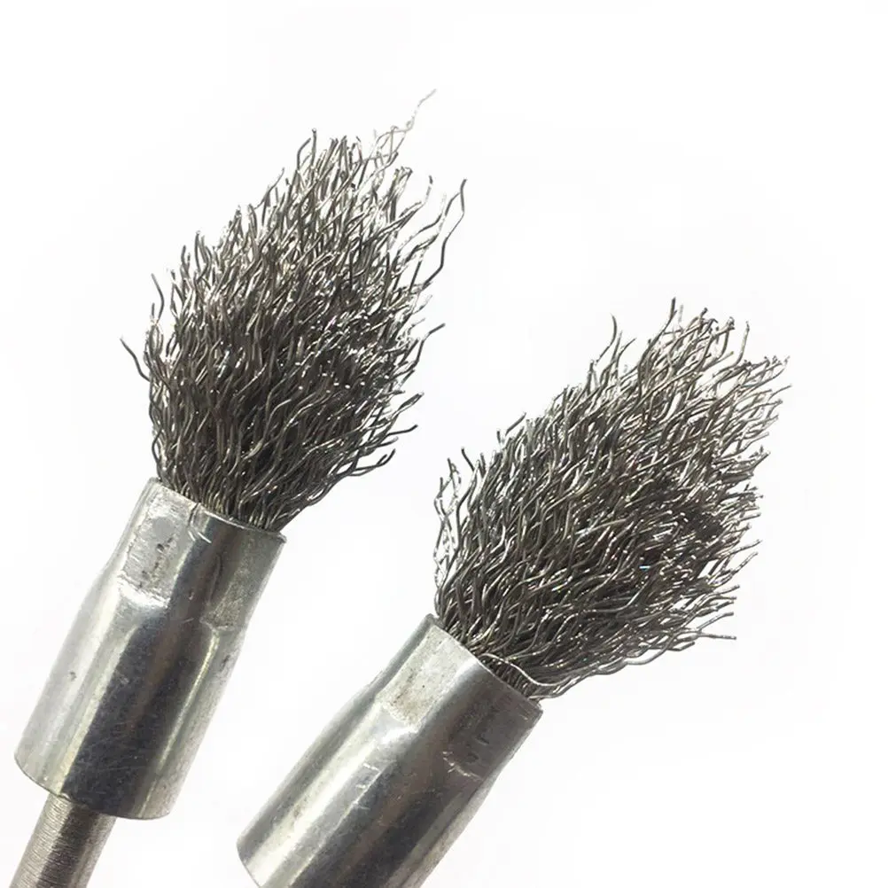 6Mm Shank Electric Grinder Brush Stainless Steel Wire Wheel For Metal Polishing Rust Removal Burrs Cleaning Angle Grinder view 2